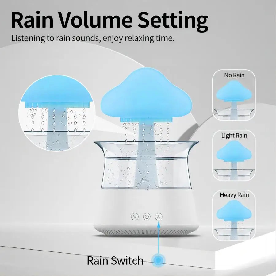 Cloud Rain Relax & sleep Ultrasonic Aromatherapy Diffuser and Humidifier with Colorful Lighting