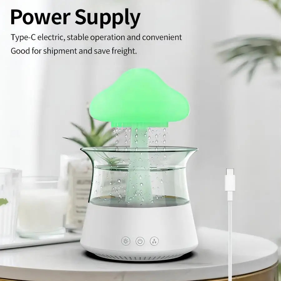 Cloud Rain Relax & sleep Ultrasonic Aromatherapy Diffuser and Humidifier with Colorful Lighting