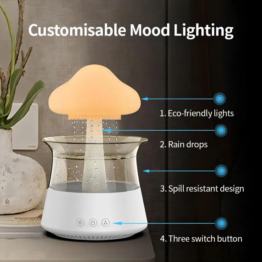 Cloud Rain Relax & sleep Ultrasonic Aromatherapy Diffuser and Humidifier with Colorful Lighting
