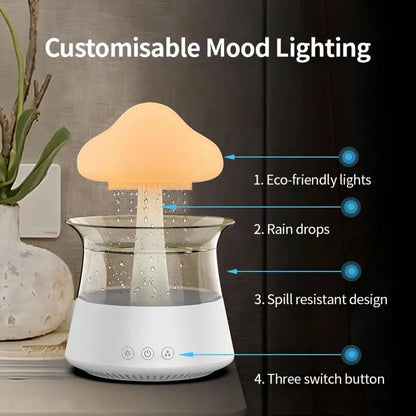 Cloud Rain Relax & sleep Ultrasonic Aromatherapy Diffuser and Humidifier with Colorful Lighting