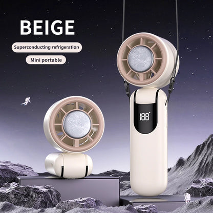 Superconducting Refrigeration High-Speed Handheld Fan Outdoor Charging Portable Small Fan Summer Vacation/Tourism/Camping/Travel