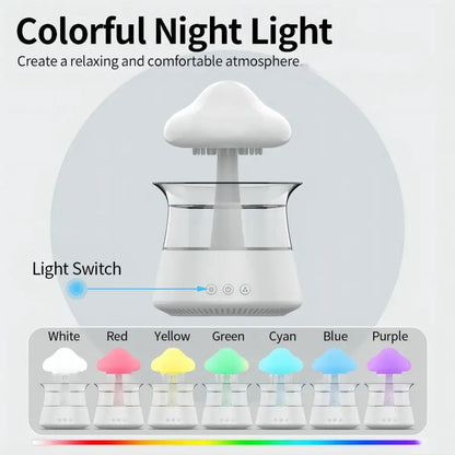 Cloud Rain Relax & sleep Ultrasonic Aromatherapy Diffuser and Humidifier with Colorful Lighting