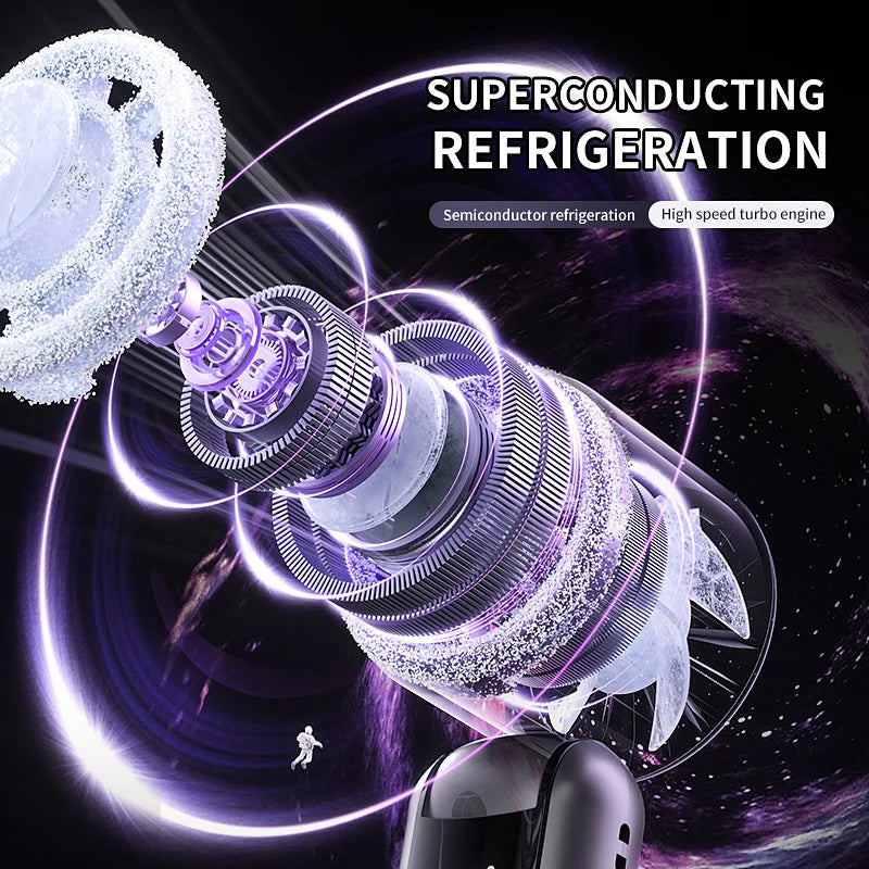 Superconducting Refrigeration High-Speed Handheld Fan Outdoor Charging Portable Small Fan Summer Vacation/Tourism/Camping/Travel